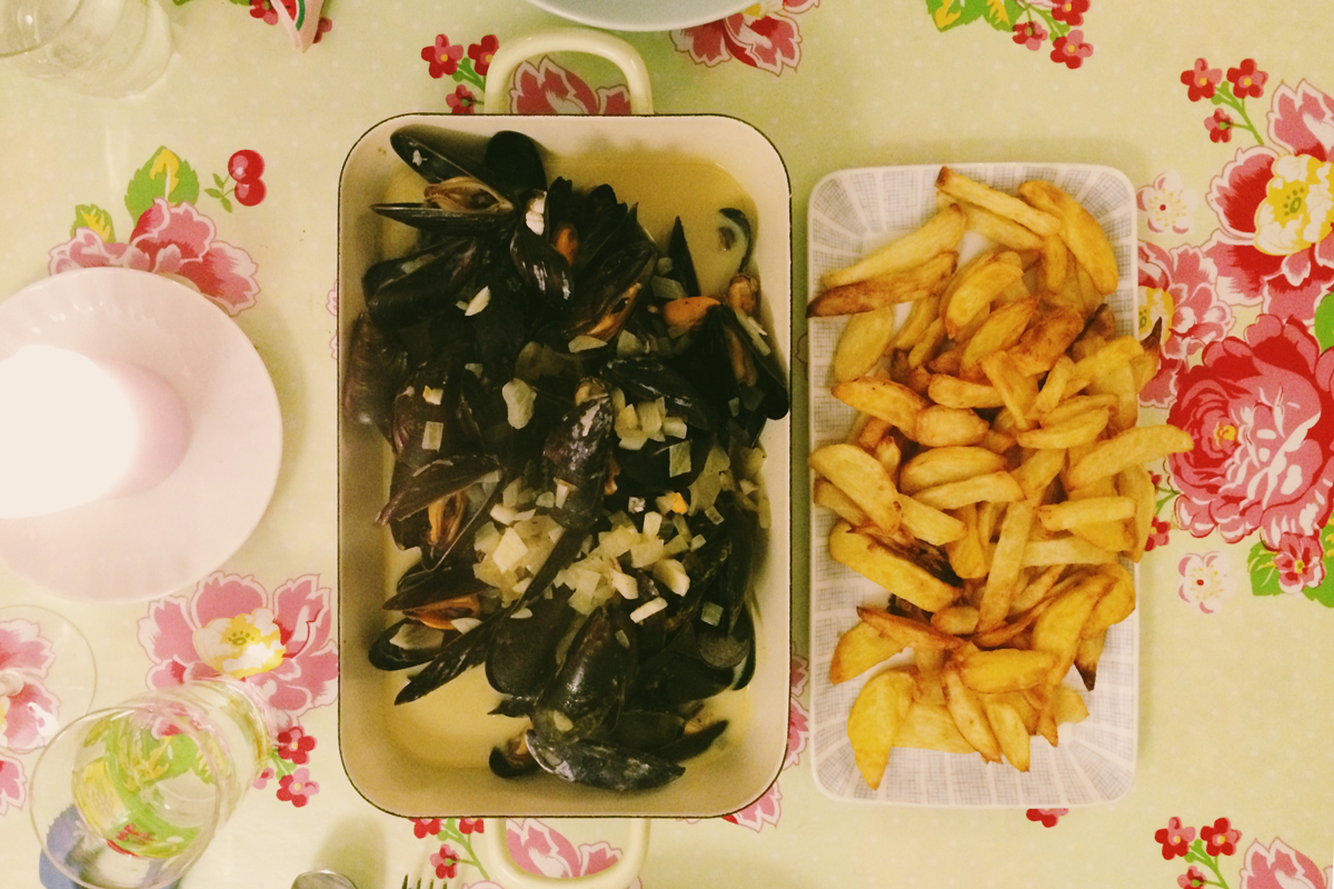 dinner mit moules & frites